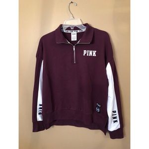 Pink quarter zip hoodie